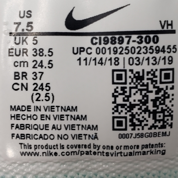 Nike AirMax 98 Womens Teal Tint Size 7.5 - Picture 8 of 8